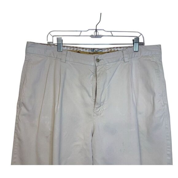 Tommy Bahama Men’s 100% Silk Shorts Classic Pockets Khaki Sz. 36 - Picture 3 of 11